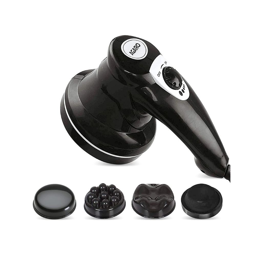 AGARO Atom Electric Handheld Full Body Massager with 3 Massage Heads