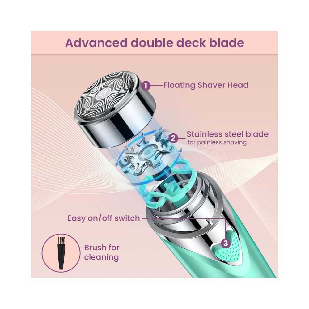 Agaro Facial Hair Remover MHR100 for Women, Flawless Electric Painless Hair Remover with 3D Floating Head