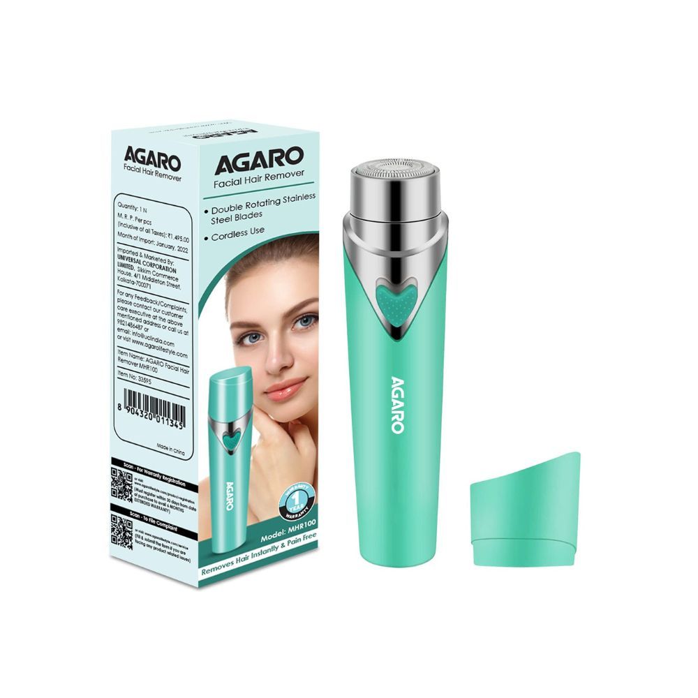 Agaro Facial Hair Remover MHR100 for Women, Flawless Electric Painless Hair Remover with 3D Floating Head