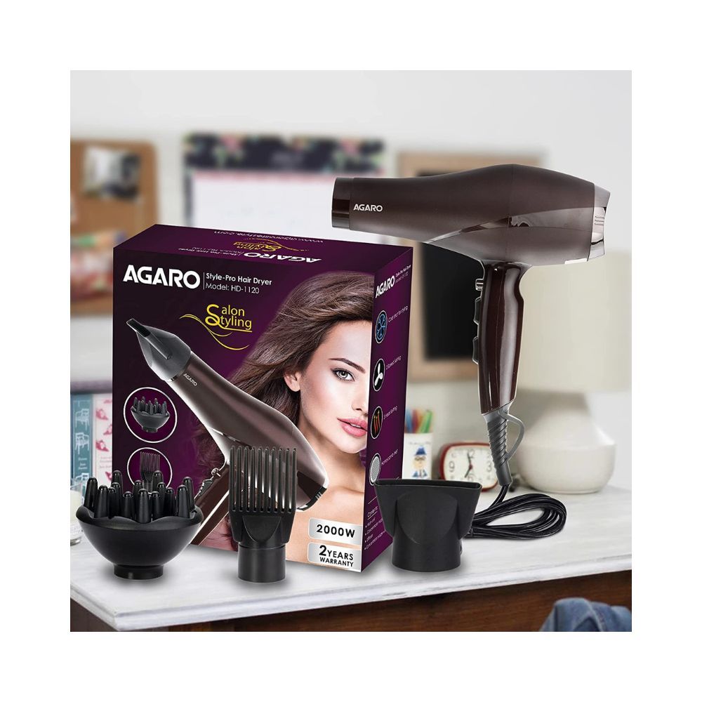 AGARO HD-1120 2000 Watts Professional Hair Dryer with AC Motor