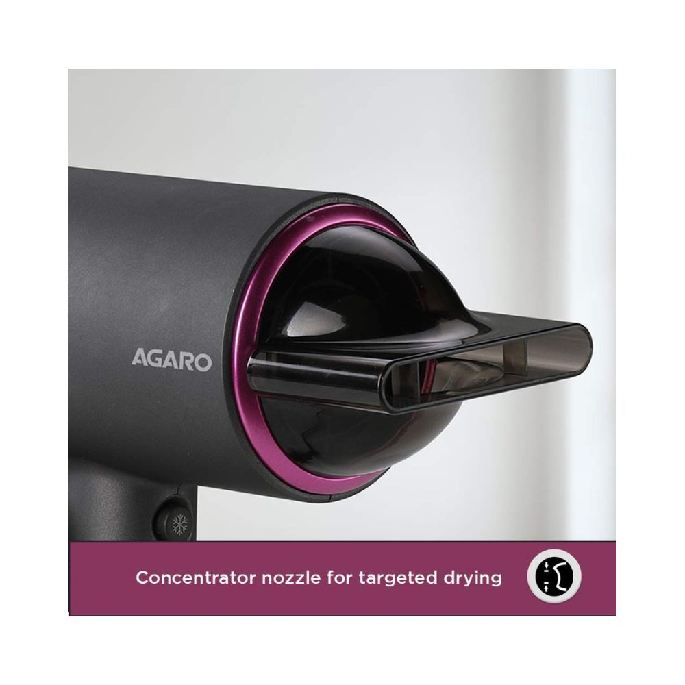 AGARO HD-1214 Premium Hair Dryer with 1400 Watts Motor, 3 Temperature Settings & Cool Shot AGARO HD-1214 Premium Hair Dryer with 1400 Watts Motor, 3 Temperature Settings & Cool Shot