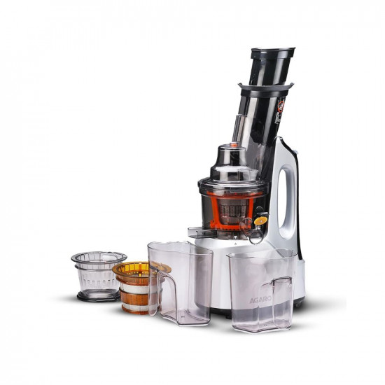 AGARO Imperial Slow Juicer, Professional Cold Press Whole Slow Juicer, 240 Watts Power Motor, 3 Strainers
