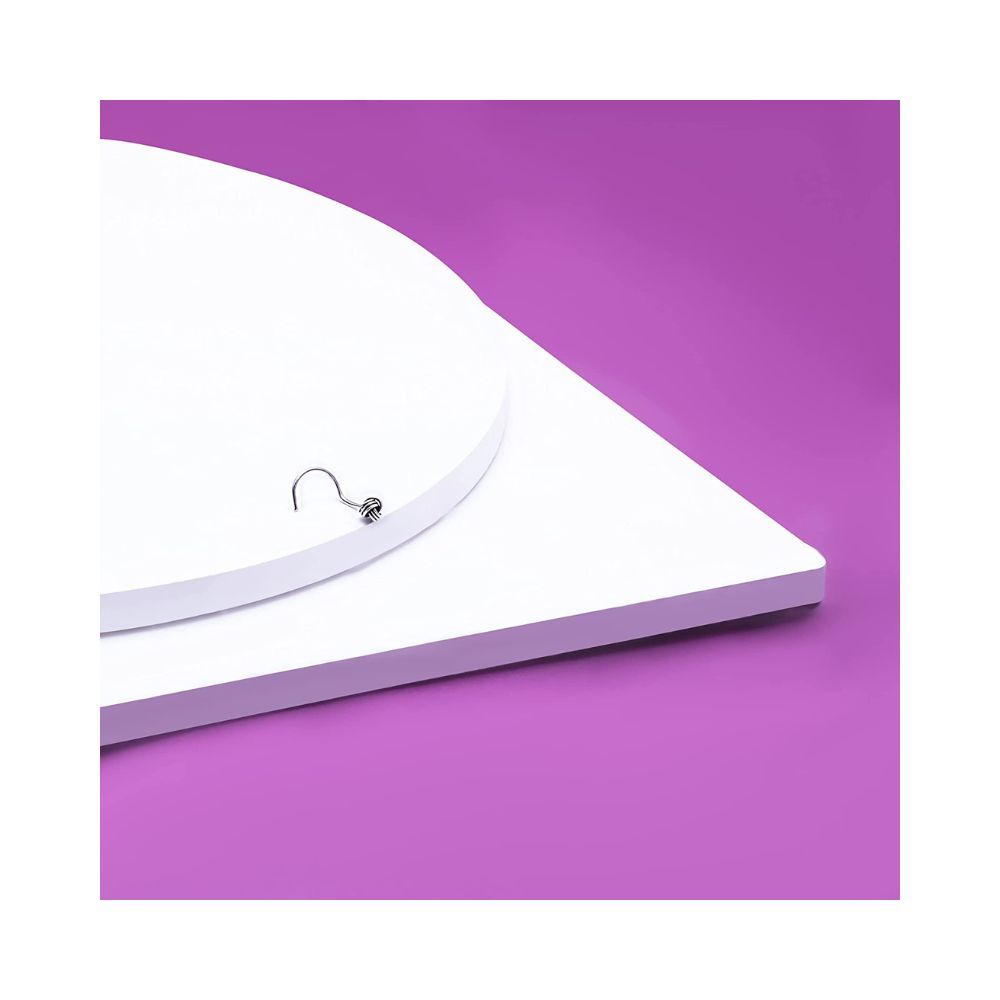 AKSA Weaved Silver Wired Nose Pin For Girls And Women 925 Pure Silver