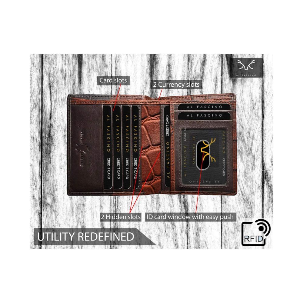 AL FASCINO Wallet for Men Stylish Purse for Men RFID Protected Purse for Men