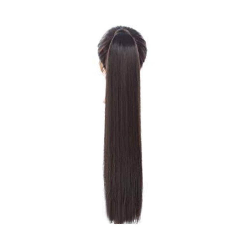 Alizz Brown Wrap Around Tie up 22inch Straight pony tail clip in natural hair