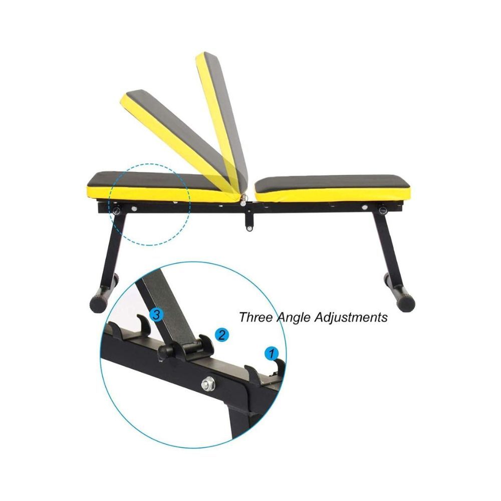 Allyson Fitness Folding Dumbbell Bench Height Adjustable Incline Exercise Bench