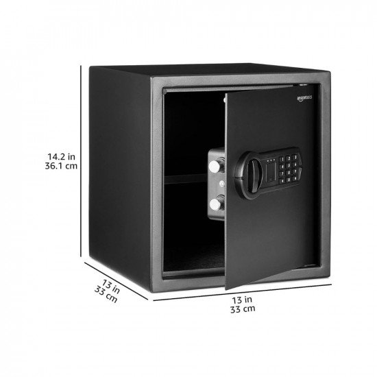 amazon basics Digital Safe With Electronic Keypad Locker For Home , 33L, Black