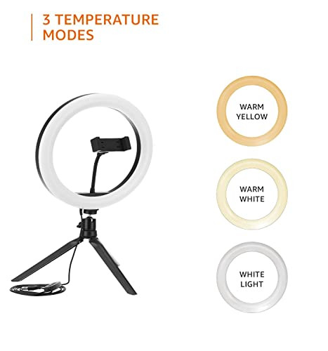 Amazon.com: SQUATZ 11'' LED 12W Selfie Ring Light R11 with Wired Control,  Tripod Stand with 6 Sections, Phone Holder, Adjustable Brightness Levels  for Influencers, YouTube, TikTok, and Barbers. : Cell Phones &