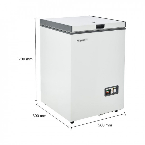 Amazon Basics Single Door Deep Freezer, 94 L, White