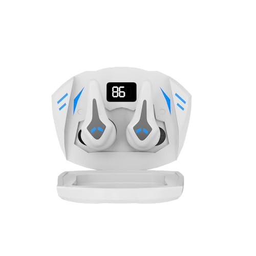 amazon basics True Wireless Gaming Mode in-Ear Earbuds Up to 50ms Low Latency  Built-in Mic 60H Playtime IPX5 Sweat  Water Resistant Touch Controls  Voice Control Super Fast Charging White