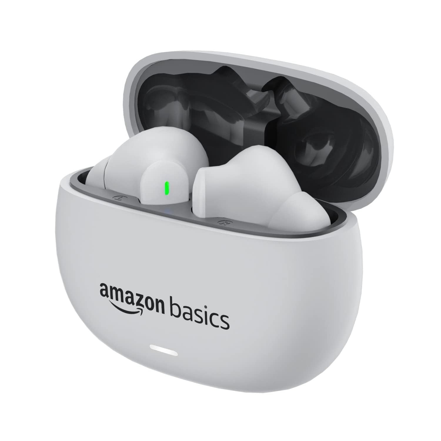 amazon basics True Wireless in-Ear Earbuds with Mic Low-Latency Gaming Mode Touch Control IPX5 Water-Resistance Bluetooth 53 Up to 60 Hours Play Time Voice Assistance and Fast Charging White