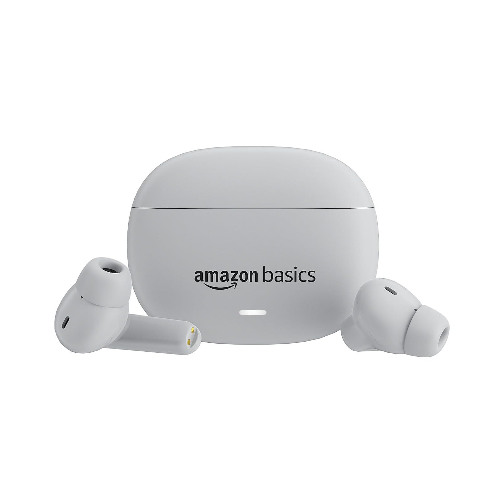 amazon basics True Wireless in-Ear Earbuds with Mic Low-Latency Gaming Mode Touch Control IPX5 Water-Resistance Bluetooth 53 Up to 60 Hours Play Time Voice Assistance and Fast Charging White