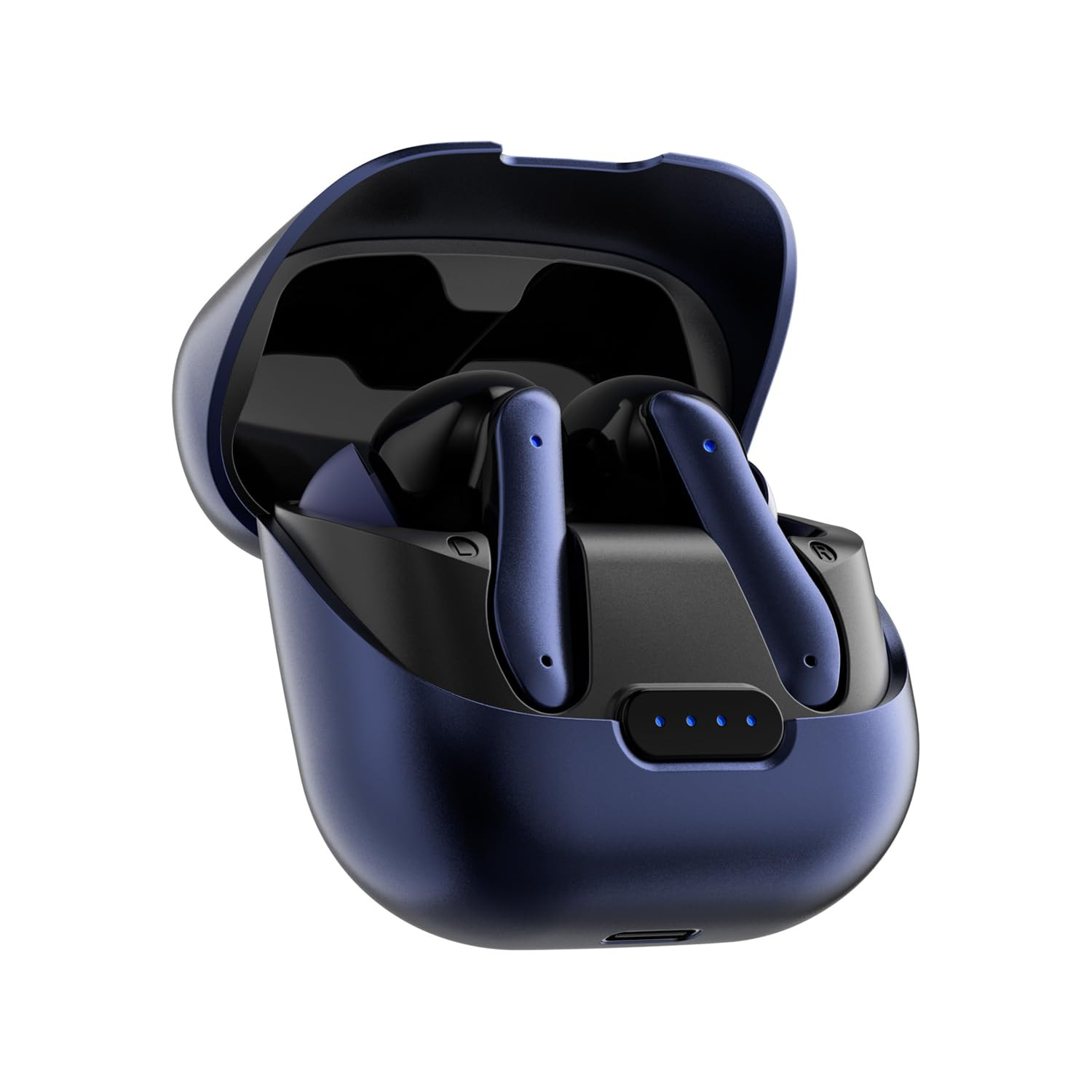 amazon basics TWS in-Ear Earbuds AB-T01B with Fast Charging up to 80 Hours of Playtime  Dual 10mm Driver  IPX4 Water-Resistance  Bluetooth 53  Charging Case with Mic  Touch Control Blue