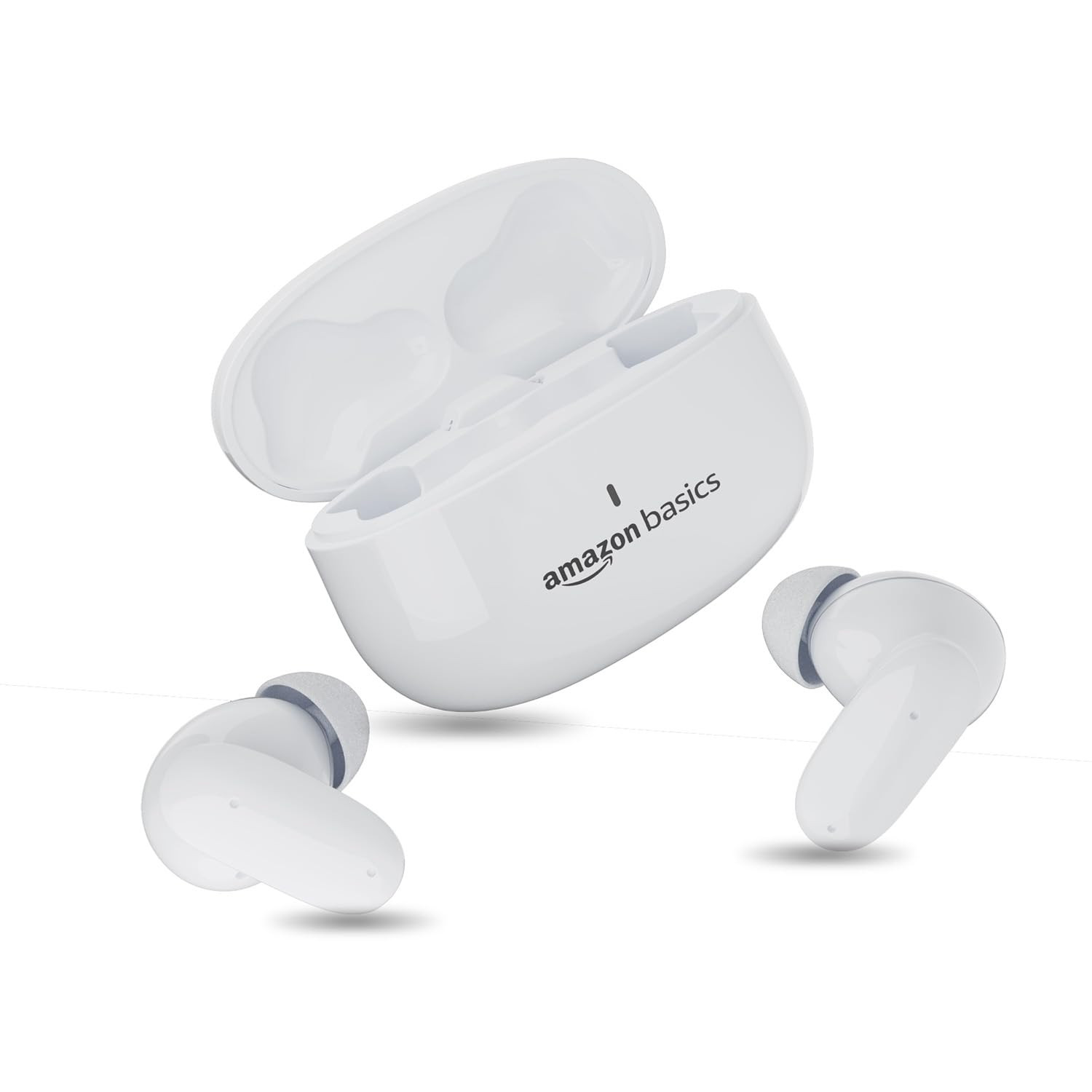 amazon basics TWS in-Ear Earbuds P80 with Fast Charging up to 80 Hours of Playtime  Dual 12mm Driver  IPX4 Water-Resistance  Bluetooth 53  Quad Mic with ENC  Touch Control White