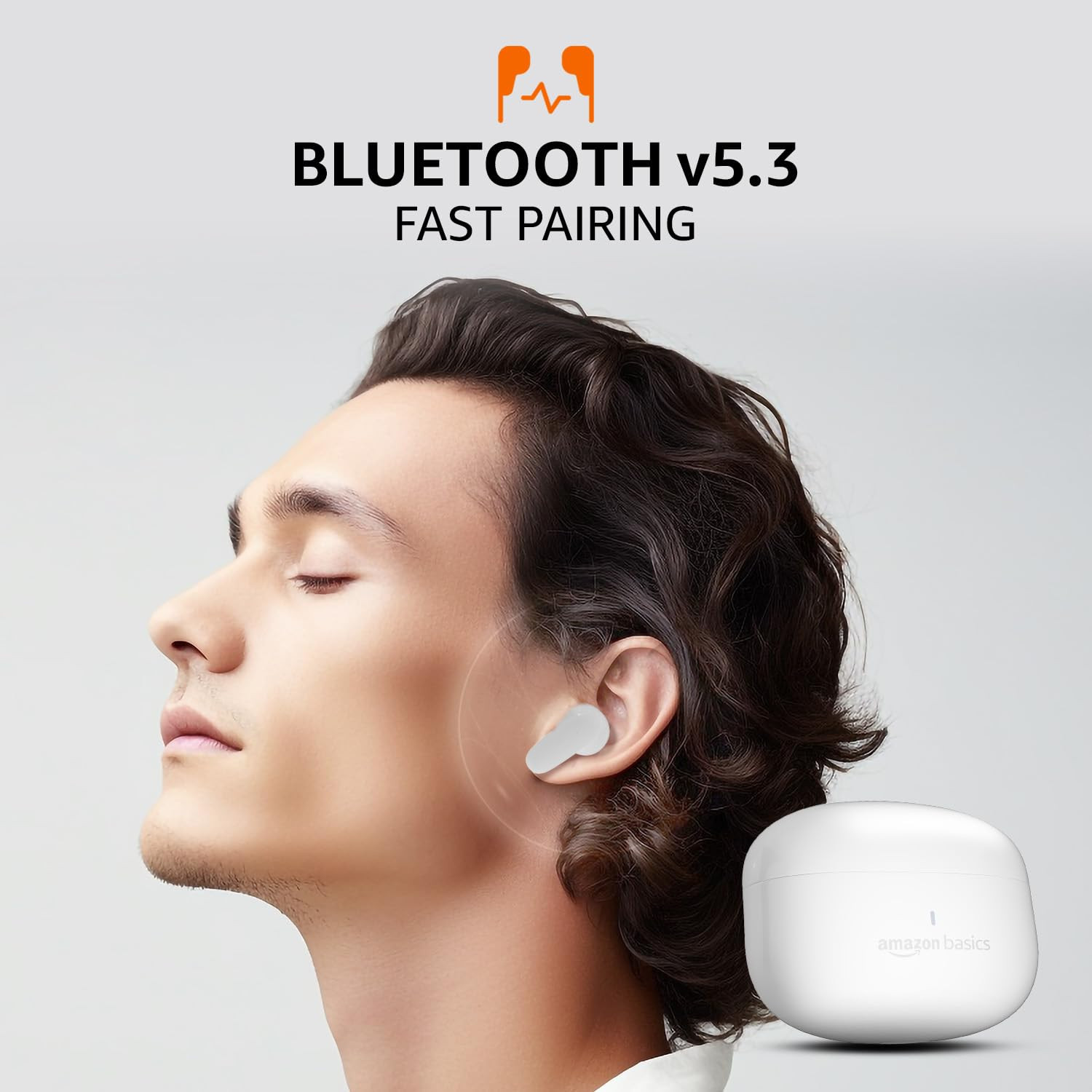 amazon basics TWS in-Ear Earbuds P80 with Fast Charging up to 80 Hours of Playtime  Dual 12mm Driver  IPX4 Water-Resistance  Bluetooth 53  Quad Mic with ENC  Touch Control White