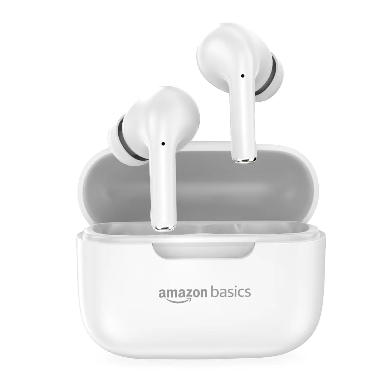amazon basics TWS in-Ear Earbuds S19 with Fast Charging up to 50 Hours of Playtime  Dual 10mm Driver  IPX4 Water-Resistance  Bluetooth 53  Touch Control White