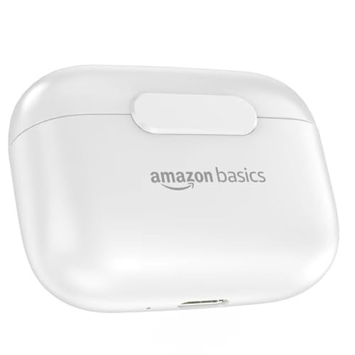 amazon basics TWS in-Ear Earbuds S19 with Fast Charging up to 50 Hours of Playtime  Dual 10mm Driver  IPX4 Water-Resistance  Bluetooth 53  Touch Control White