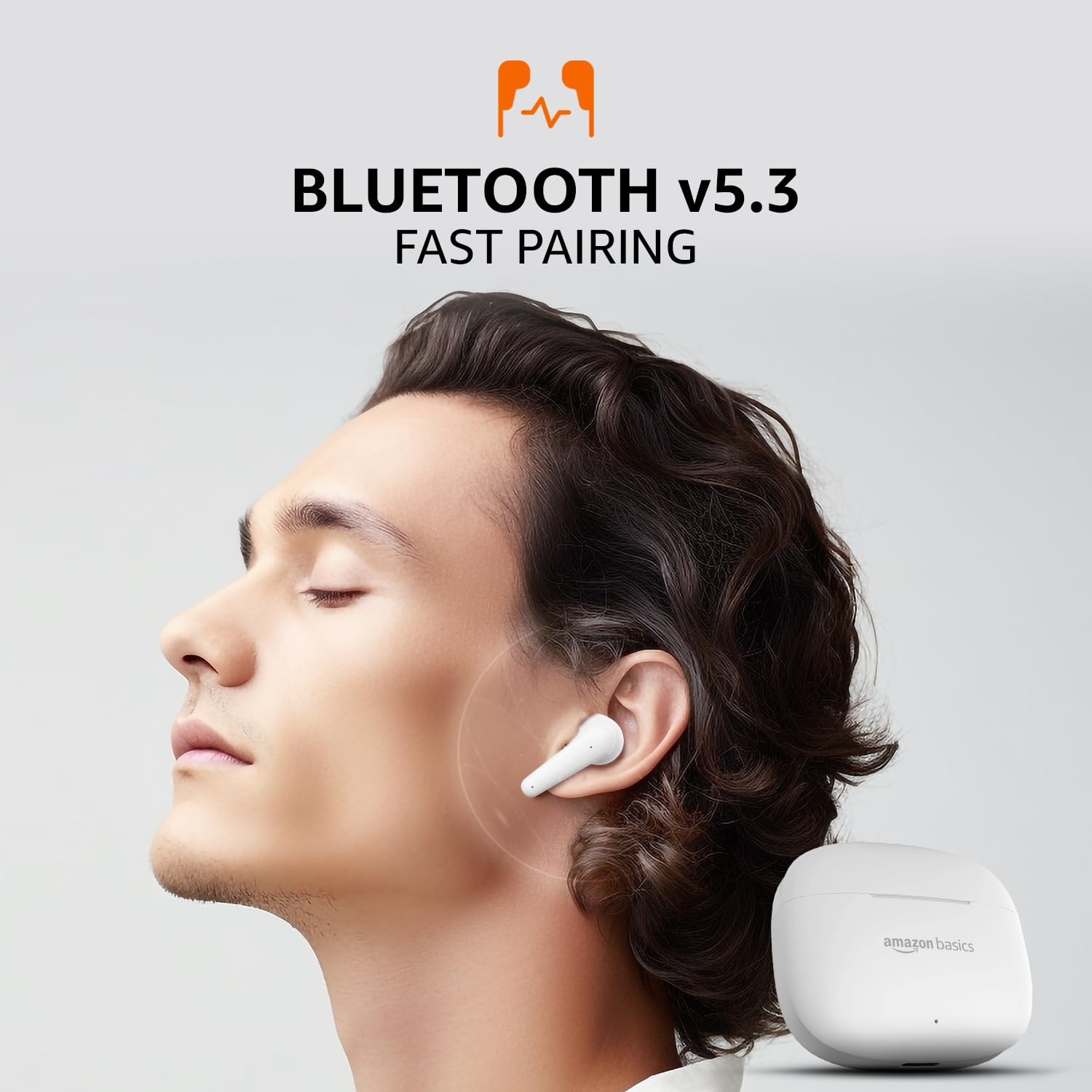 amazon basics TWS in-Ear Earbuds S94 with Fast Charging up to 40 Hours of Playtime  Dual 10mm Driver  IPX4 Water-Resistance  Bluetooth 53  Touch Control White