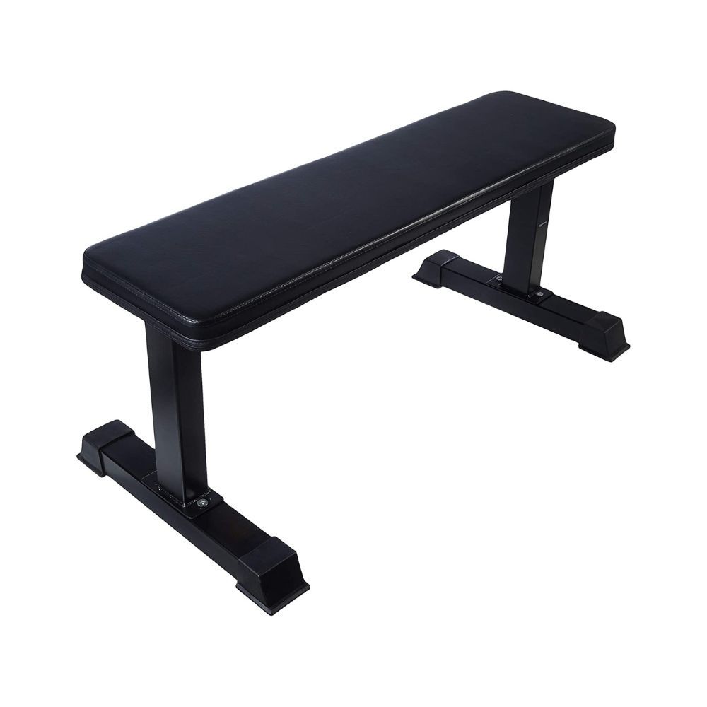 AmazonBasics Flat Weight Workout Exercise Bench - 41 x 20 x 11 Inches, Black