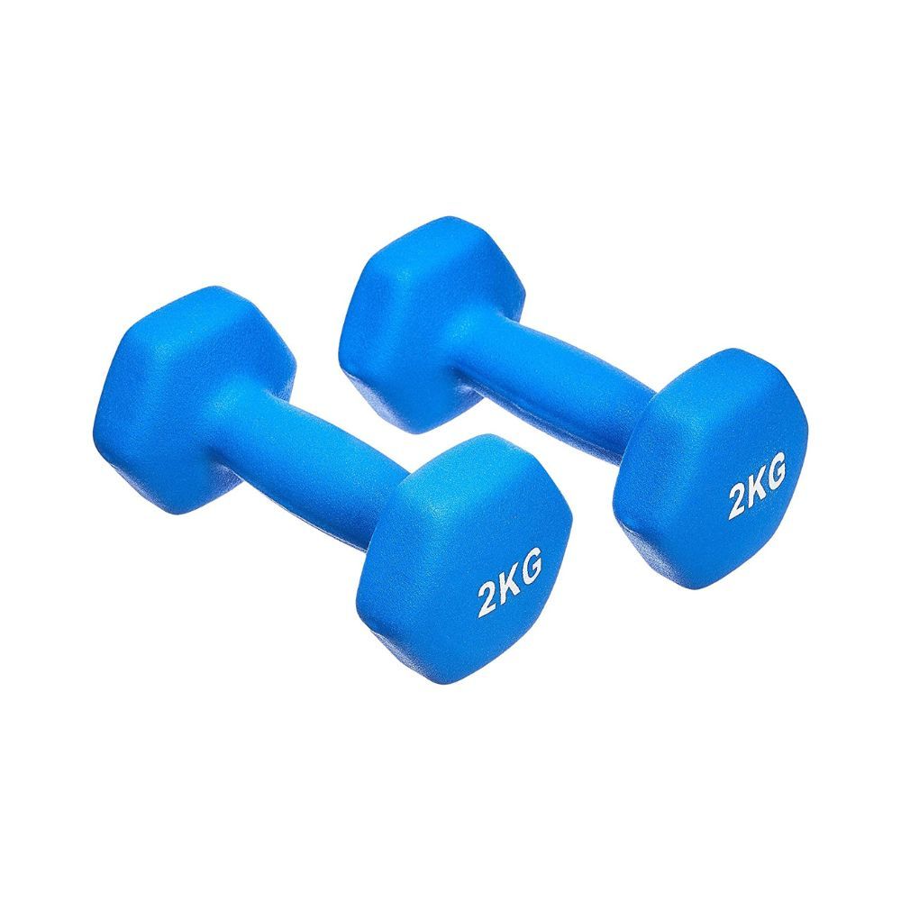 AmazonBasics Neoprene Dumbbell Pair, 2 x 2Kg
