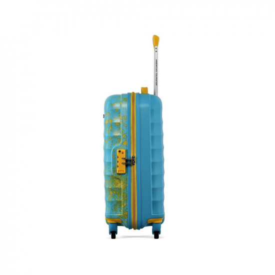 American Tourister Geller Spinner 79cm Yellow/Blue PC Hard Printed Colourful Luggage with TSA Lock for Men and Women