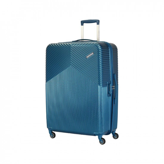 American Tourister Georgia 79 cms Large Check-in Polycarbonate (PC) Hard Sided 4 Spinner Wheels Trolley Bag (Midnight Blue)