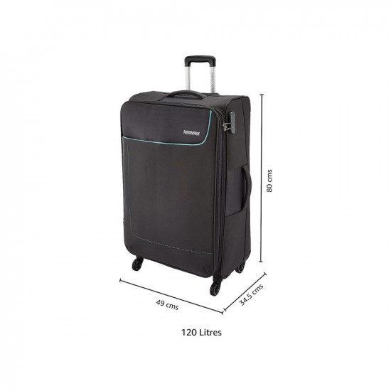 American Tourister Jamaica Polyester 80 cms Grey Softsided Suitcase