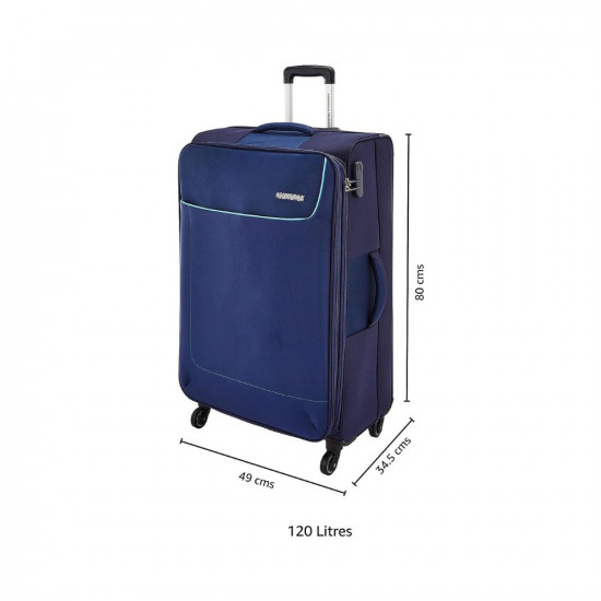 American Tourister Polyester 80 cm Navy Softsided Suitcase