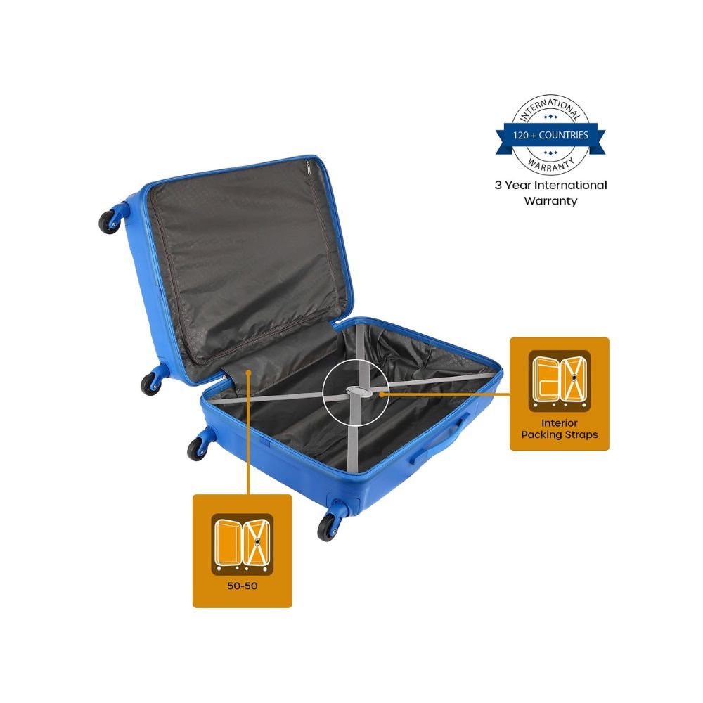 American Tourister Polypropylene Hard 78 Cms Luggage- Luggage Set(Fo1 (0) 01 404_Highline Blue)