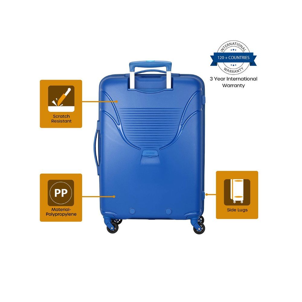 American Tourister Polypropylene Hard 78 Cms Luggage- Luggage Set(Fo1 (0) 01 404_Highline Blue)