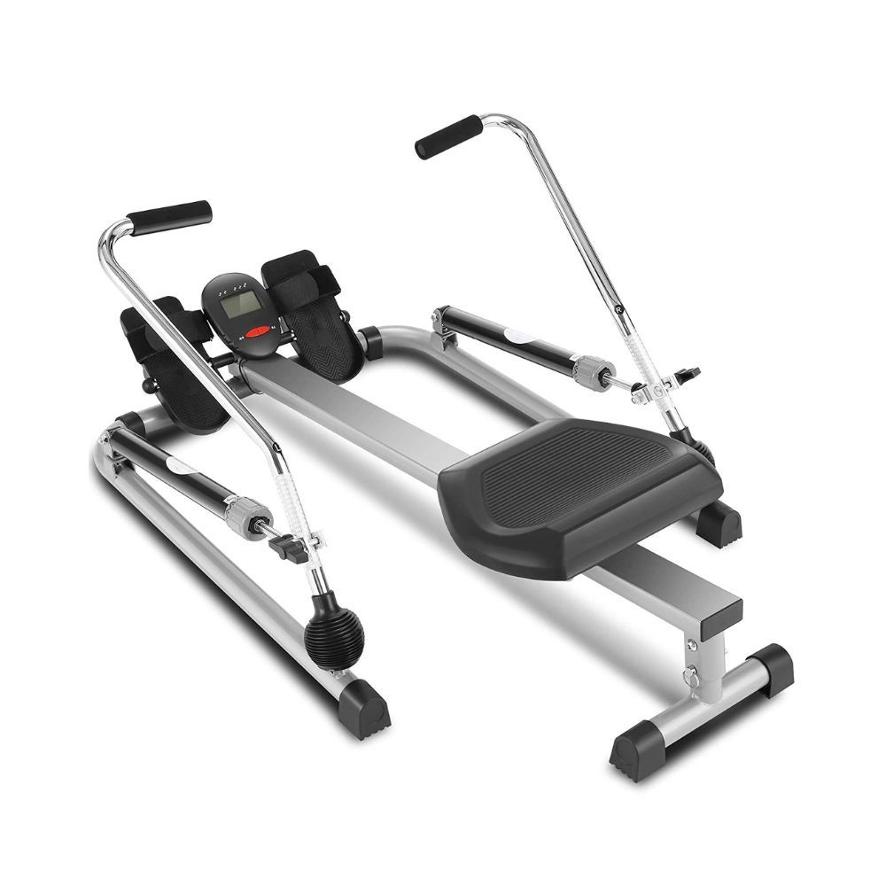 ANCHEER Rowing Machine, Full Motion Adjustable Rower with 12 Level Resistance