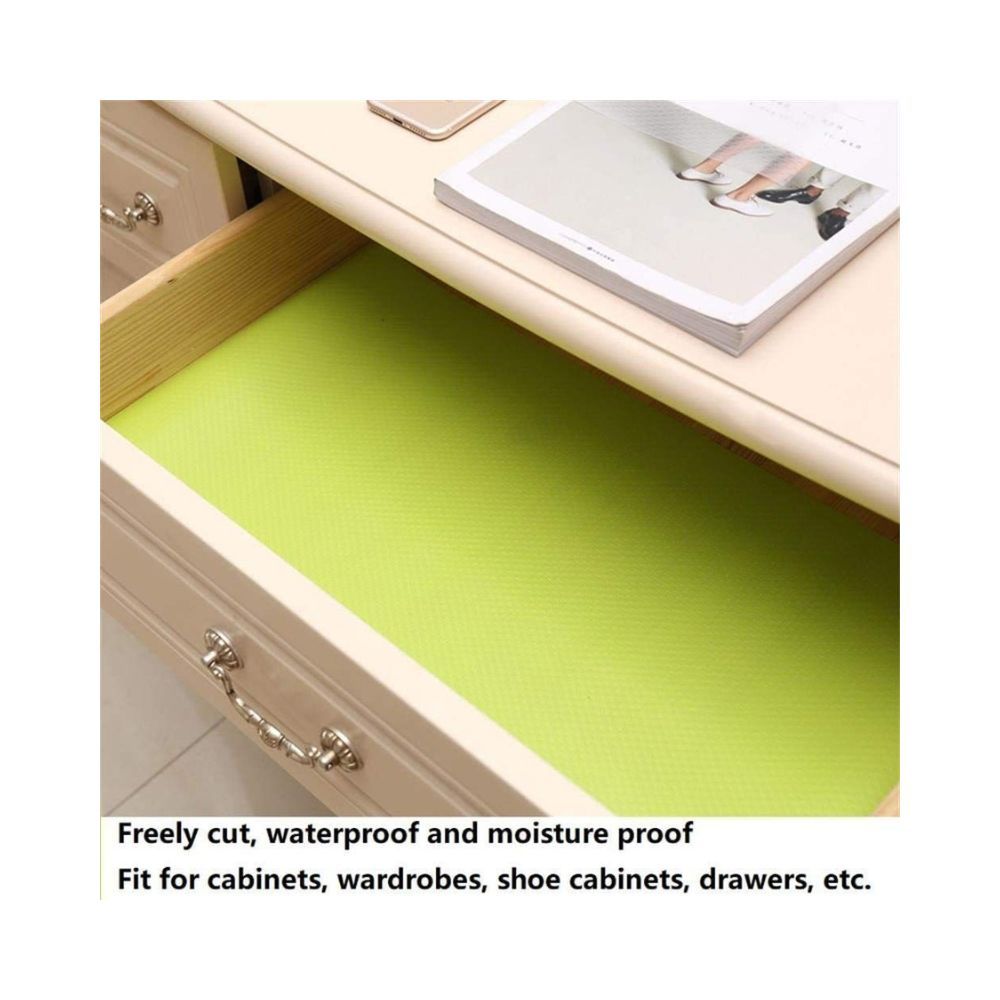 Anti Slip Mat/Sheet for Fridge, Bathroom, Kitchen, Drawer, Shelf Liner (Lime Green