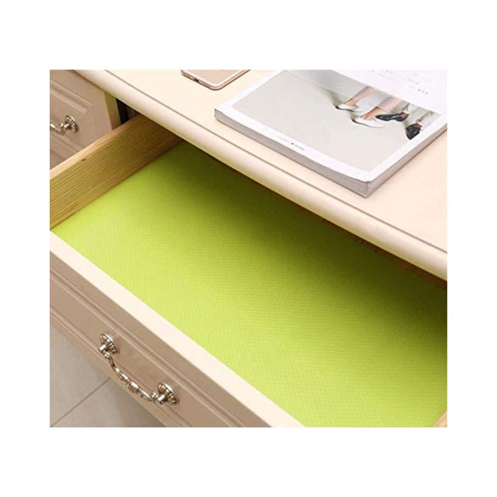 Anti Slip Mat/Sheet for Fridge, Bathroom, Kitchen, Drawer, Shelf Liner (Lime Green