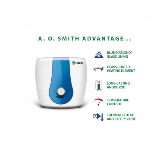 AO Smith SDS GREEN 025 Storage 25 Litre Vertical Water Heater Geyser ABS Body