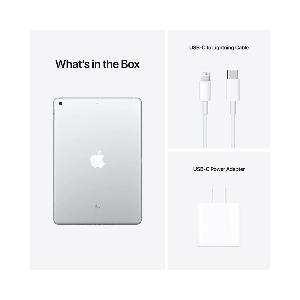 Apple 2021 10.2-inch (25.91 cm) iPad with A13 Bionic chip (Wi-Fi, 256GB) - Silver (9th Generation)