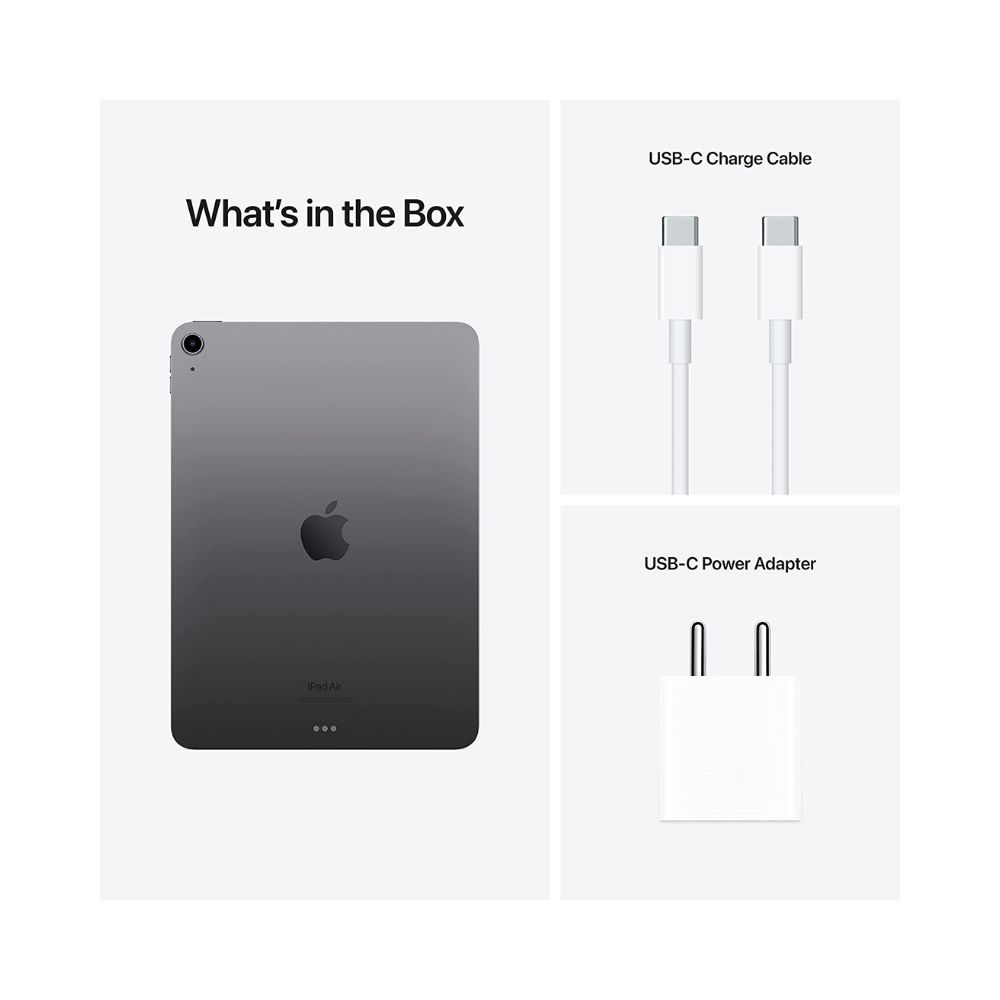 Apple 2022 iPad Air M1 Chip (10.9-inch/27.69 cm, Wi-Fi, 64GB) - Space Gray (5th Generation)