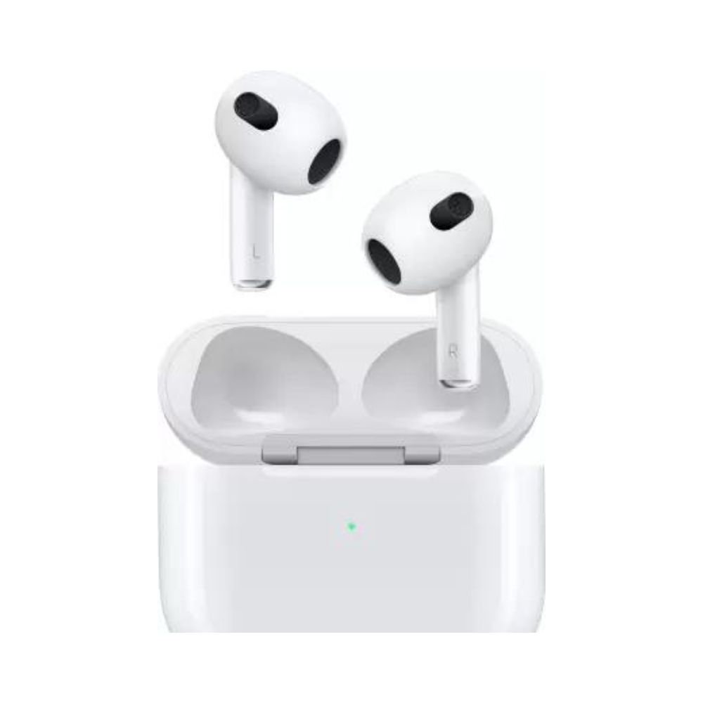 Apple Airpods (3rd Generation) with Magsafe Charging Case Bluetooth Headset (White, True Wireless)