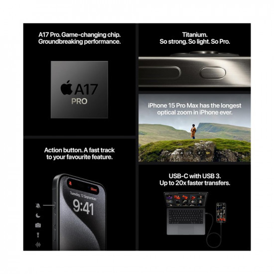Apple iPhone 15 Pro (128 GB) - White Titanium