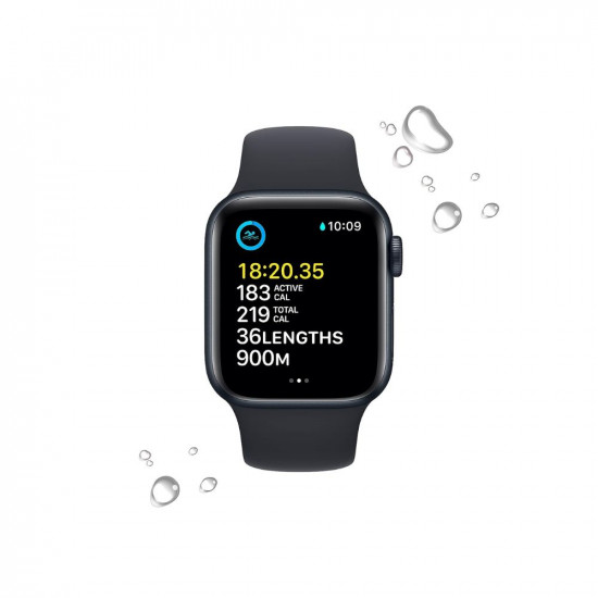 Apple Watch SE (2nd Gen) [GPS 40 mm] Smart Watch w/Midnight Aluminium Case & Midnight Sport Band. Fitness & Sleep Tracker, Crash Detection, Heart Rate Monitor, Retina Display, Water Resistant