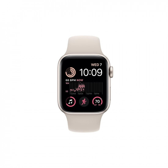 Apple Watch SE (2nd Gen) [GPS 40 mm] Smart Watch w/Starlight Aluminium Case & Starlight Sport Band