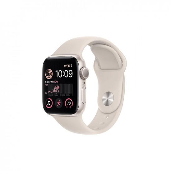 Apple Watch SE (2nd Gen) [GPS 40 mm] Smart Watch w/Starlight Aluminium Case & Starlight Sport Band