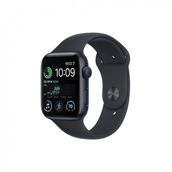 Apple Watch SE (2nd Gen) [GPS 44 mm] Smart Watch w/Midnight Aluminium Case & Midnight Sport Band. Fitness & Sleep Tracker
