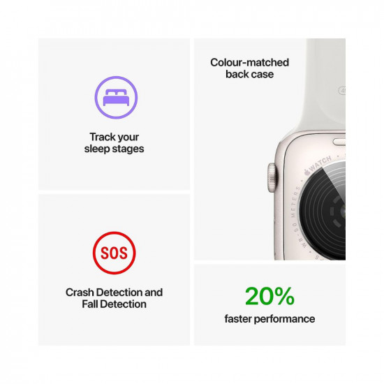 Apple Watch SE (2nd Gen) [GPS 44 mm] Smart Watch w/Starlight Aluminium Case & Starllight Sport Band. Fitness & Sleep Tracker, Crash Detection, Heart Rate Monitor, Retina Display, Water Resistant