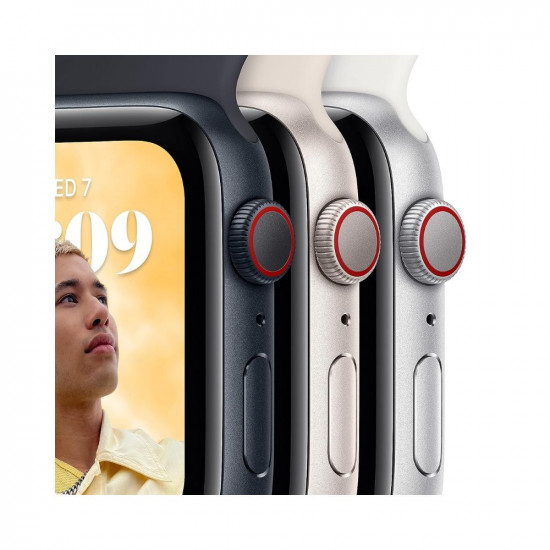Apple Watch SE (2nd Gen) [GPS 44 mm] Smart Watch w/Starlight Aluminium Case & Starllight Sport Band. Fitness & Sleep Tracker, Crash Detection, Heart Rate Monitor, Retina Display, Water Resistant