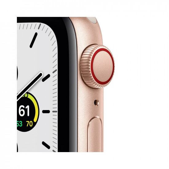 Apple Watch SE (GPS + Cellular, 40mm) - Gold Aluminium Case with Starlight Sport Band - Regular