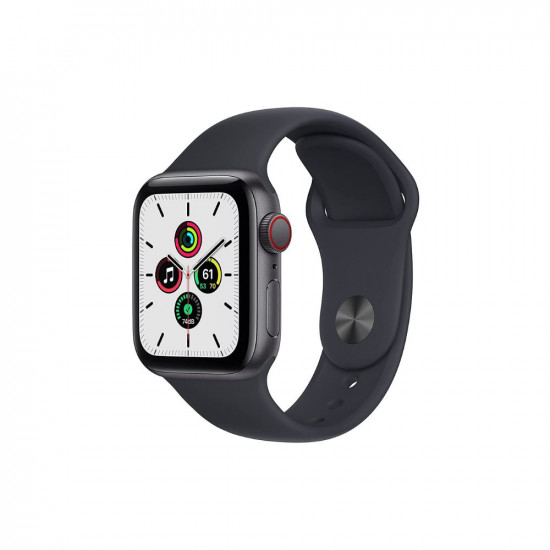 Apple Watch SE (GPS + Cellular, 40mm) - Space Grey Aluminium Case with Midnight Sport Band - Regular