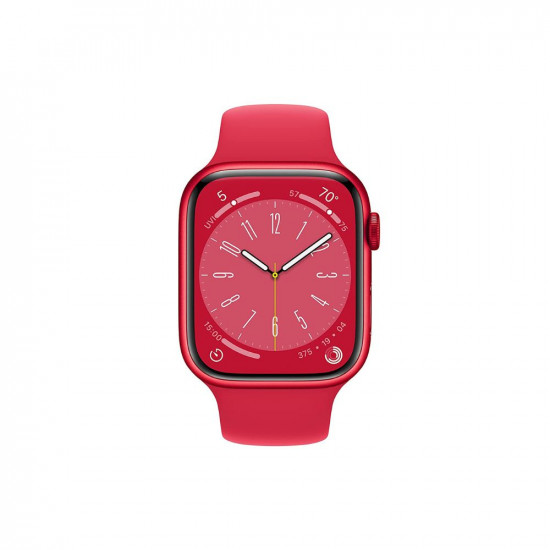 Apple Watch Series 8 [GPS 45 mm] Smart Watch w/ (Product) RED Aluminium Case with (Product) RED Sport Band