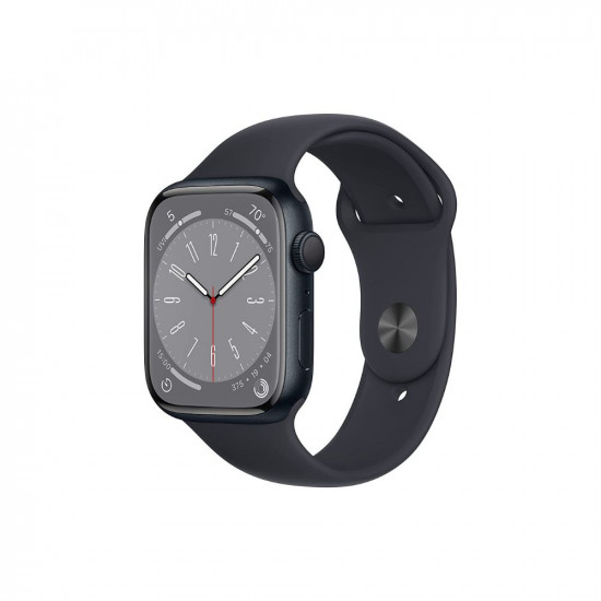 Apple Watch Series 8 [GPS 45 mm] Smart Watch w/Midnight Aluminium Case with Midnight Sport Band