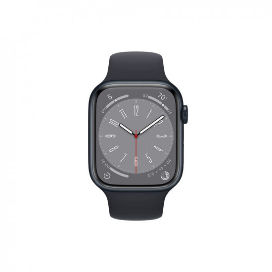 Apple Watch Series 8 [GPS 45 mm] Smart Watch w/Midnight Aluminium Case with Midnight Sport Band