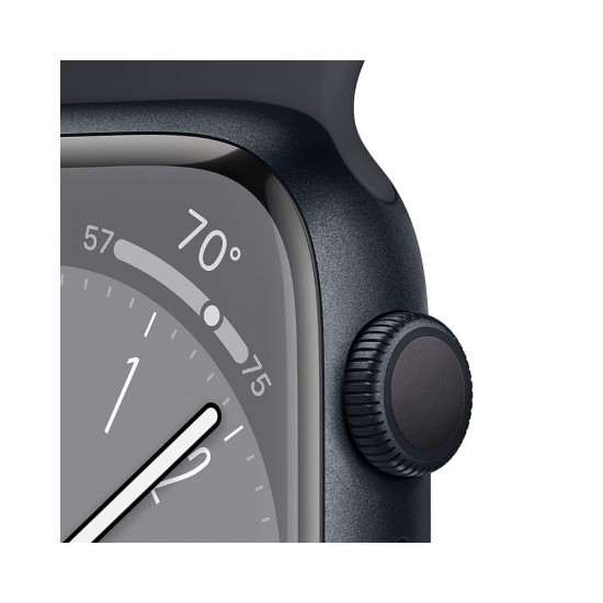 Apple Watch Series 8 [GPS 45 mm] Smart Watch w/Midnight Aluminium Case with Midnight Sport Band